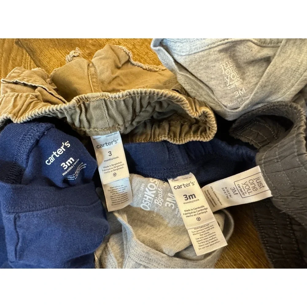 Baby Boy 3 Months Summer Clothes Lot Outfits Shark Navy Brown Gray Shorts Shirts